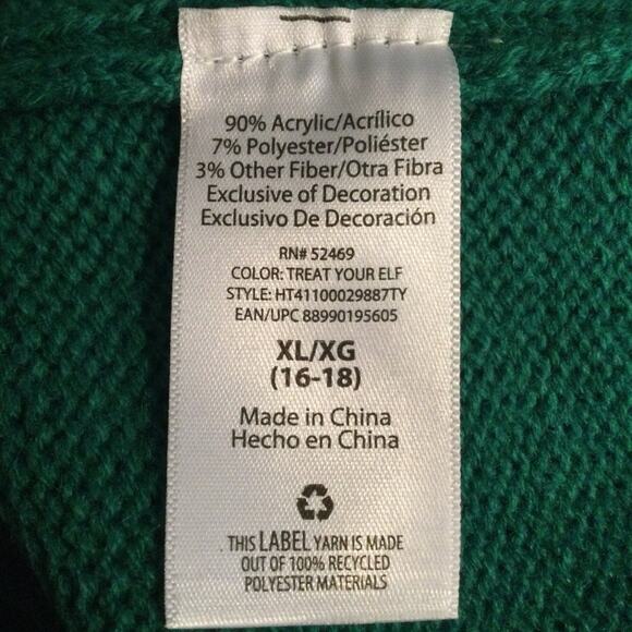 Ugly Christmas Sweater Elf themed XL 16/18 - Picture 5 of 7